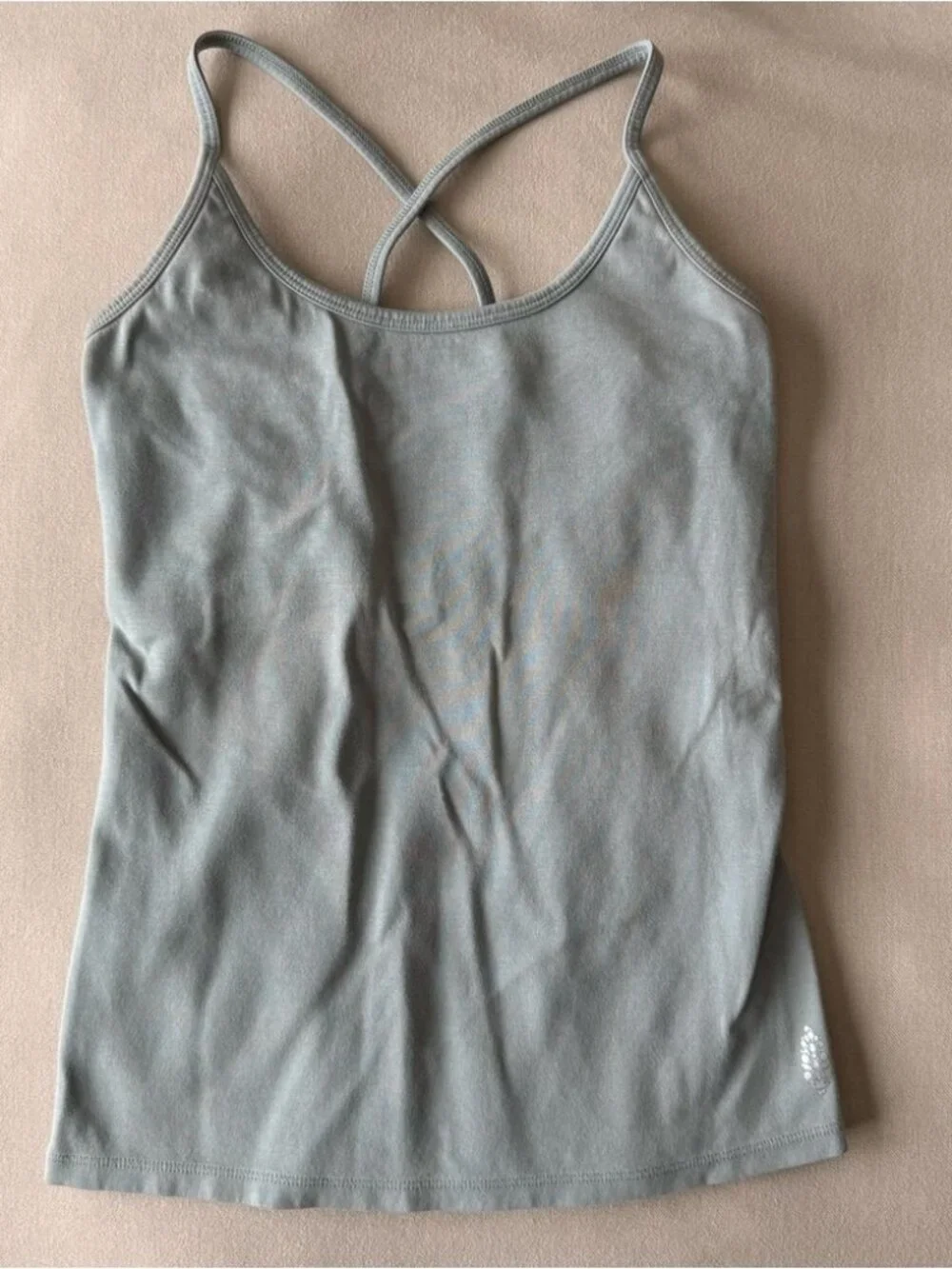 Teal Crossback Seamless Tank